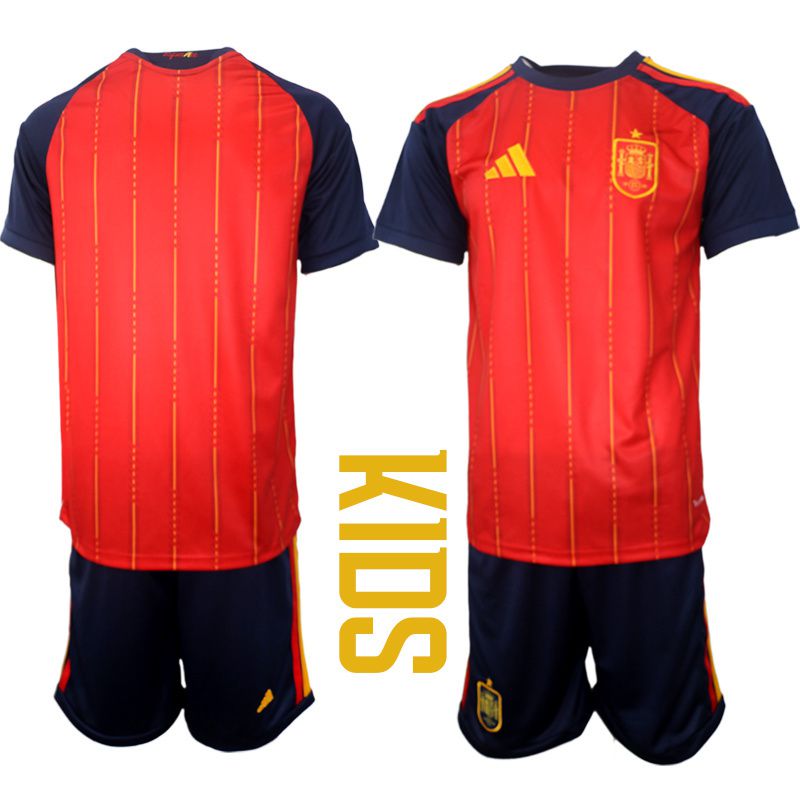Youth 2026 World Cup National Team Spain home red blank Soccer Jersey